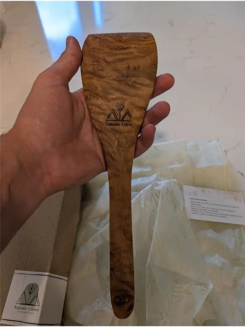 Handmade 12 Inch Olive Wood Cooking Spatula